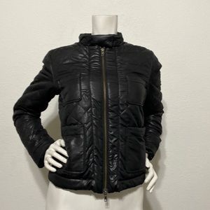 Max & Co Black Short Quilted Puffer Coat - Size 2